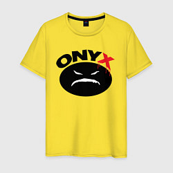 Футболка хлопковая мужская Onyx logo black, цвет: желтый