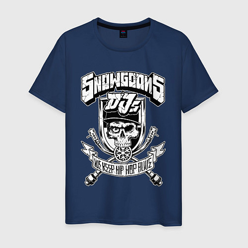 Мужская футболка Snowgoons Djs / Тёмно-синий – фото 1