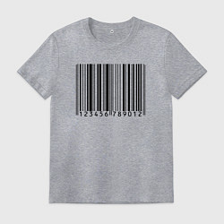 Футболка хлопковая мужская Штрих код, цвет: меланж