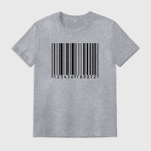 Мужская футболка Штрих код / Меланж – фото 1