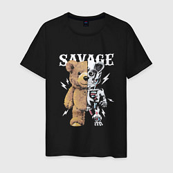 Футболка хлопковая мужская Savage Bear, цвет: черный