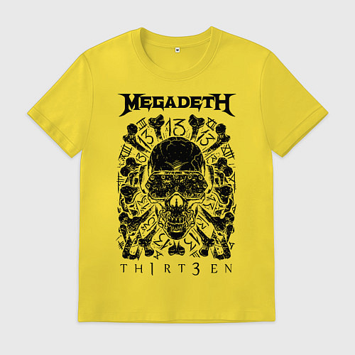 Мужская футболка Megadeth Thirteen / Желтый – фото 1