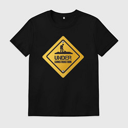 Футболка хлопковая мужская Знак - в разработке, цвет: черный