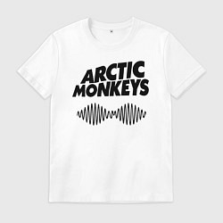 Футболка хлопковая мужская Arctic Monkeys, цвет: белый