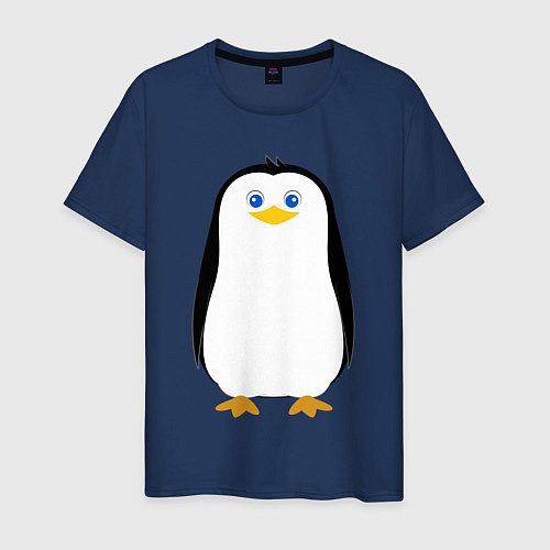 Мужская футболка Красивый пингвин / Тёмно-синий – фото 1