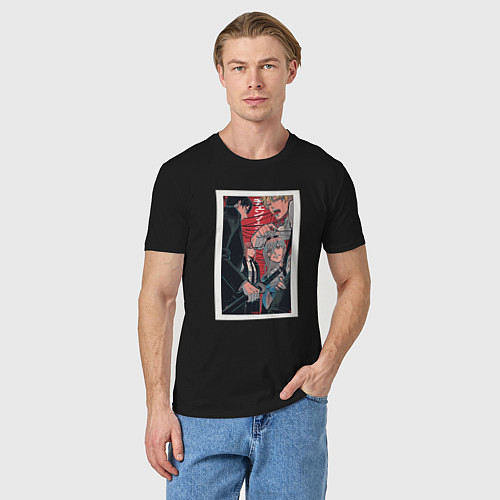 Мужская футболка Chainsaw Man Человек-бензопила Аниме / Черный – фото 3