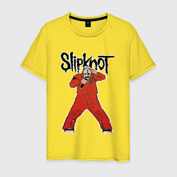 Футболка хлопковая мужская Slipknot fan art, цвет: желтый