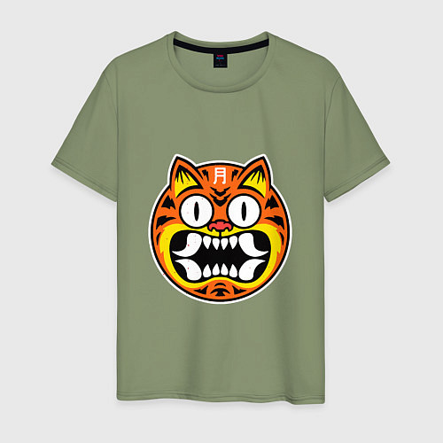 Мужская футболка Маска тигра / Авокадо – фото 1