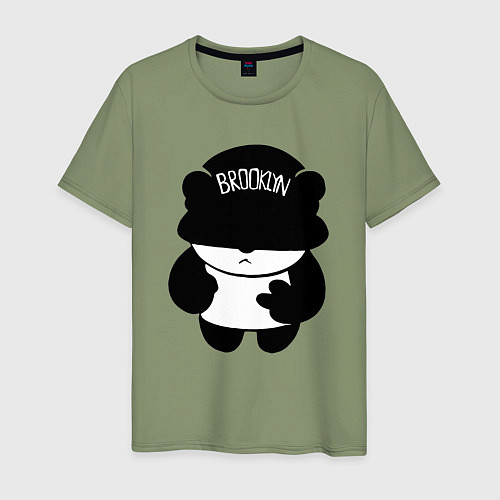 Мужская футболка Борзый пандёныш из Бруклина / Авокадо – фото 1