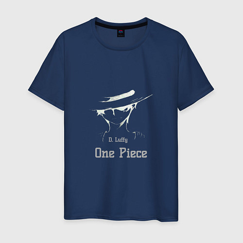 Мужская футболка One piece d luffy / Тёмно-синий – фото 1