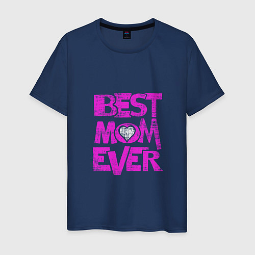 Мужская футболка Лучшая на свете мама / Тёмно-синий – фото 1