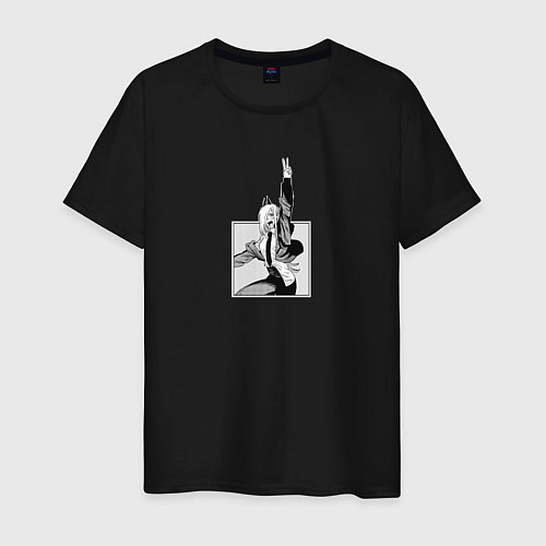 Мужская футболка POWER Человек-Бензопила / Черный – фото 1