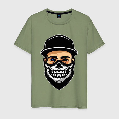 Мужская футболка Парень в маске с черепом / Авокадо – фото 1