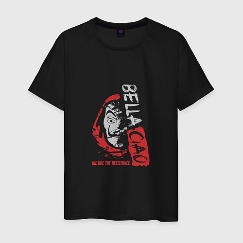 Мужская футболка Bella ciao - сопротивление / Черный – фото 1