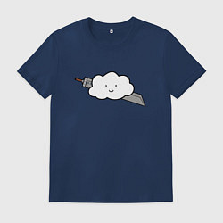 Футболка хлопковая мужская Cloud Strife, цвет: тёмно-синий