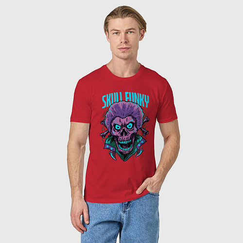 Мужская футболка Обалденный череп / Красный – фото 3