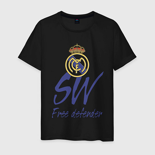 Мужская футболка Real Madrid - Spain - sweeper / Черный – фото 1