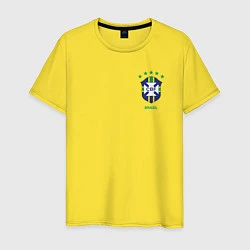 Футболка хлопковая мужская Пеле ретро форма, цвет: желтый