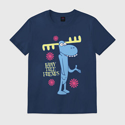 Футболка хлопковая мужская Lumpy, цвет: тёмно-синий
