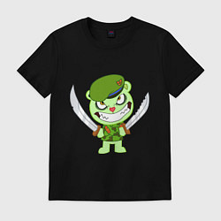 Футболка хлопковая мужская Angry Flippy, цвет: черный