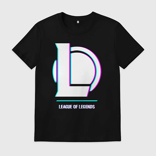 Мужская футболка League of Legends в стиле glitch и баги графики / Черный – фото 1
