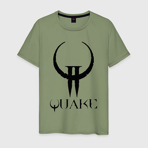 Мужская футболка Quake II logo / Авокадо – фото 1