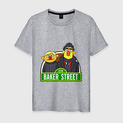 Футболка хлопковая мужская Baker street, цвет: меланж