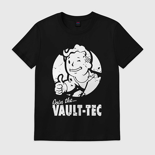 Мужская футболка Vault boy - join the vault tec / Черный – фото 1