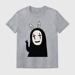 Футболка хлопковая мужская Kaonashi - no face, цвет: меланж