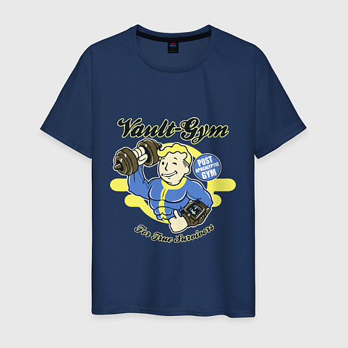 Мужская футболка Vault GYM - for true survivors / Тёмно-синий – фото 1