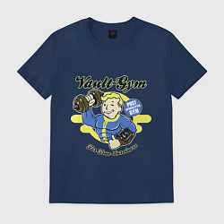 Футболка хлопковая мужская Vault GYM - for true survivors, цвет: тёмно-синий