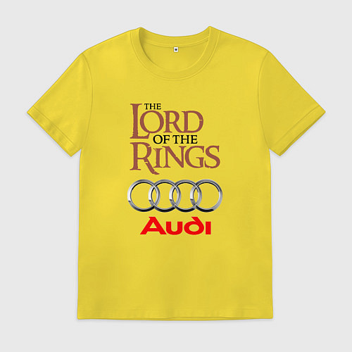 Мужская футболка Audi - властелин колец / Желтый – фото 1