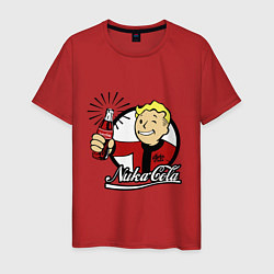 Футболка хлопковая мужская Vault boy - nuka cola, цвет: красный