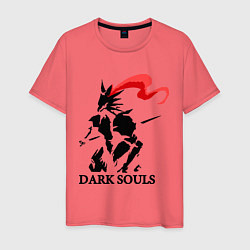 Футболка хлопковая мужская Dark Souls, цвет: коралловый