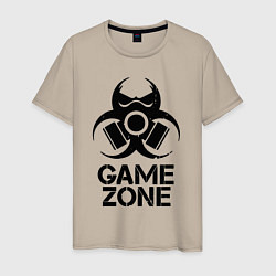 Футболка хлопковая мужская Game zone, цвет: миндальный