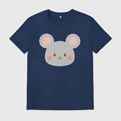 Футболка хлопковая мужская Добрый мышонoк, цвет: тёмно-синий