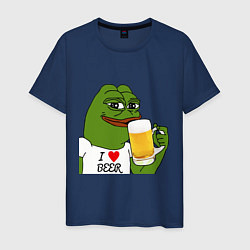 Футболка хлопковая мужская Drink Pepe, цвет: тёмно-синий