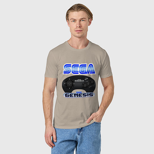 Мужская футболка Sega genesis joystick / Миндальный – фото 3
