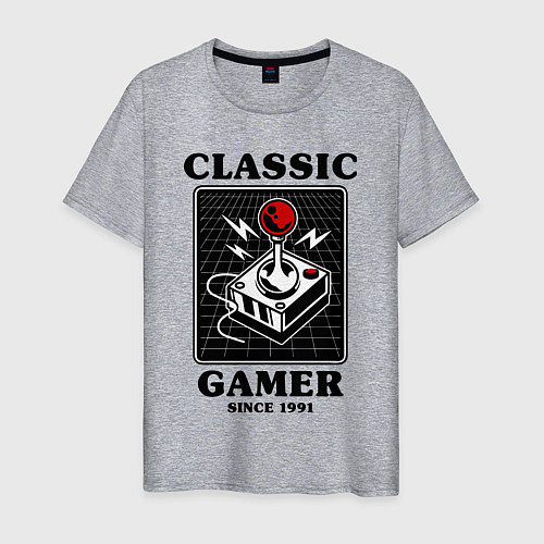 Мужская футболка Классический геймер / Меланж – фото 1