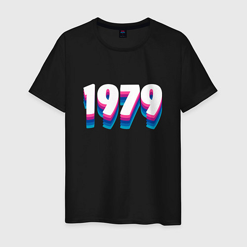 Мужская футболка Made in 1979 vintage art / Черный – фото 1