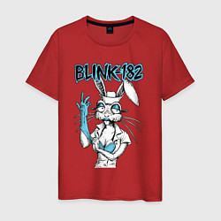 Футболка хлопковая мужская Blink 182 bunny nurse, цвет: красный