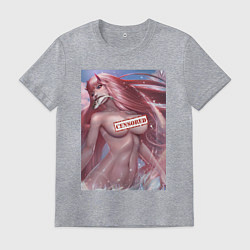 Футболка хлопковая мужская Zero 2 censored, цвет: меланж