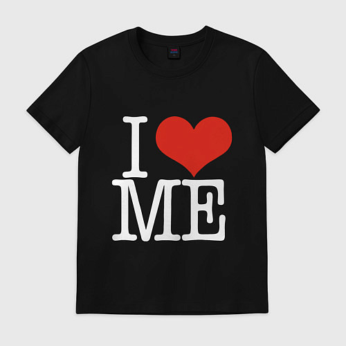 Мужская футболка I love me / Черный – фото 1