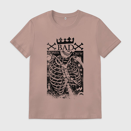 Мужская футболка Команда плохих костей / Пыльно-розовый – фото 1
