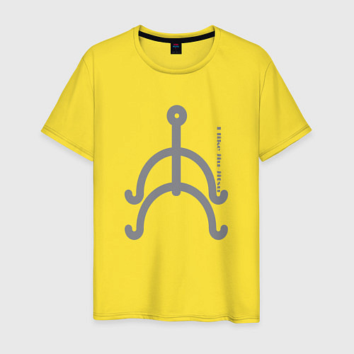 Мужская футболка Мне нравится джиу-джитсу на английском / Желтый – фото 1