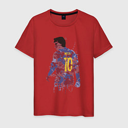 Футболка хлопковая мужская Color Messi, цвет: красный