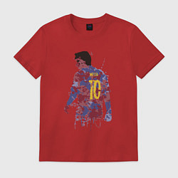 Футболка хлопковая мужская Color Messi, цвет: красный