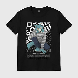 Футболка хлопковая мужская Легоси, цвет: черный