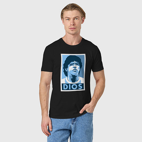 Мужская футболка Dios Maradona / Черный – фото 3