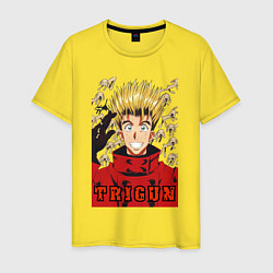 Футболка хлопковая мужская Trigun - Vash, цвет: желтый